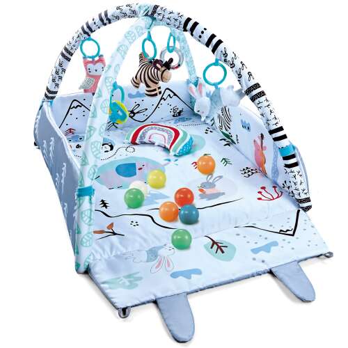 Pepita 3in1 Játszószőnyeg játékhíddal és 20db labdával - Nyuszi #kék