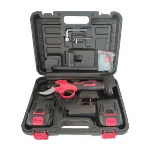 DDT-Profi 21V Akkumulátoros metszőolló 2 akkumulátorral, töltővel és tartozékokkal szállító táskában - DDT