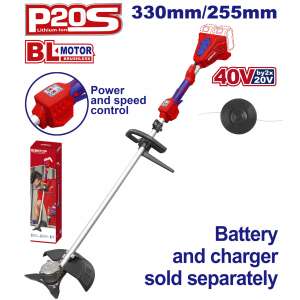 EMTOP ELMR20028 40V Безжична косачка за трева и ножици за жив плет, Ширина на рязане 330mm, Безчетков двигател, Батерия и зарядно устройство се продават отделно - Трион за рязане на мигли и кантираща машина