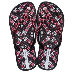 Ipanema Anatomic Lovely II gyerek fekete papucs rózsaszín és fehér virágmintával - Ipanema