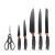Kitchen utensil and knife set - 19 pieces - matt black 105076518