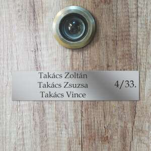 Gravírozott névtábla postaládára - 120x25/28 mm