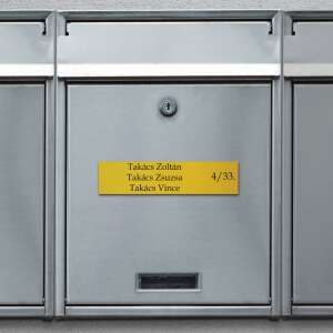 Gravírozott Postaládai névtábla - Műanyag - 120x25/120x28 mm