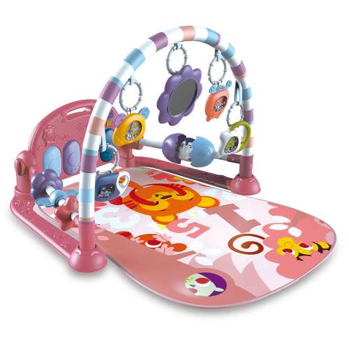Pepita interactive play mat with piano and play arch, pink