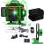 Nivelator laser Pepita 4D, fascicul verde 360 de grade, auto-nivelare, rezistent la apă, cu accesorii