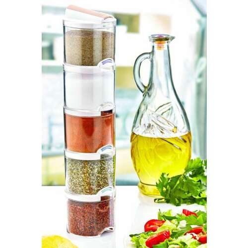 Pojemniki na przyprawy Ft-050 z różnymi przyprawami, rozwiązanie do przechowywania w kuchni