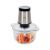 Home HGAP15 electric food chopper with chopped vegetables in glass bowl