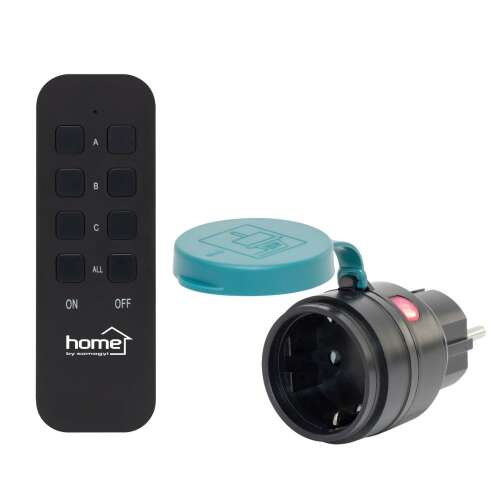 Home THO2311 remote controlled outdoor socket set, IP44, 2300 W, 1 socket + 1 remote control, 40m range