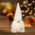 Home KDD40 LED gnome, white, sitting, Christmas decoration, warm white light, timer function, battery powered