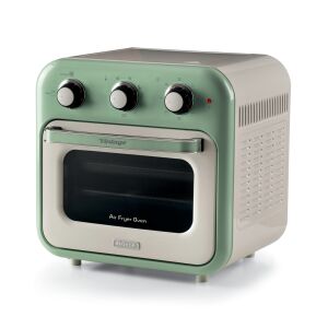 Ariete Vintage 16L Légkeveréses Sütő, mentazöld és krém színű, elölnézet - Ariete