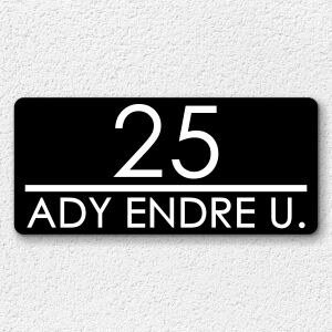 Modern Házszámtábla - Minimalista - 60x27 cm