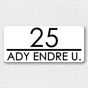 Modern Házszámtábla - Minimalista - 40x18 cm