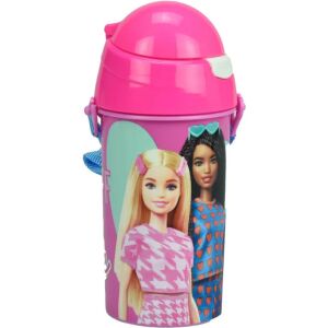 Barbie Happy Thoughts 500ml Water Bottle with Straw and Shoulder Strap - Food & beverage carrier