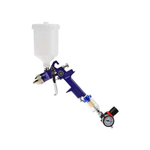 Geko festékszóró pisztoly vízleválasztóval és nyomásszabályzóval 1,4mm 600ml G03151