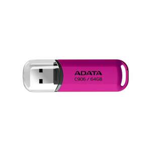 ADATA C906 64GB USB pendrive, rózsaszín, ferde nézet - Pendrive