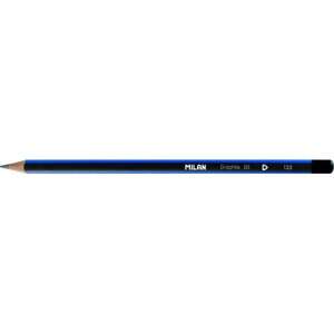 Milan Graphitstift 2B, schwarzer und blauer Bleistift mit Milan-Logo - Stifte & Bleistifte