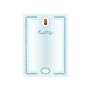 A4-es álló emléklap sablon magyar címerrel - Előnyomott papír