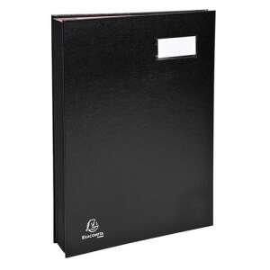 Exacompta Signatures 18 részes fekete aláírókönyv, 240x320 mm - Aláírókönyv