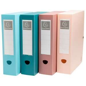 Exacompta Skandi A4 dokumentum doboz, 80 mm gerinccel, vegyes színek, újrahasznosított polipropilénből, patentos záródással - Füzetbox