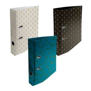 Exacompta NeoDeco Prem`Touch A/4 80 mm gerinccel gyűrűs mappák, vegyes színek, 3 db-os csomag - Irattartó mappa