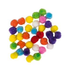 Kreatív Junior pompom, vegyes, 10mm, 30 db/csomag