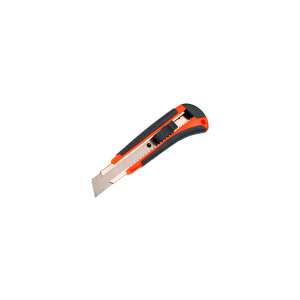 Utility knife with retractable blade, 18mm, black and orange handle - Wallpaper Cutter