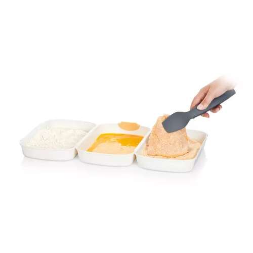3-piece breading dish set for breading chicken, fish, or vegetables