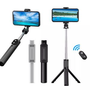 Stand P30 bezdrôtový mini selfie tyč statív s Bluetooth diaľkovým ovládaním, čierna a strieborná - Selfie tyče