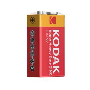 Kodak Super Heavy Duty 9V elem, 6F22 méret, cink, egy darabos csomagolás - Kodak