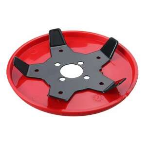 5-blade metal weed trimmer blade with red safety guard - Garden