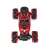 Top view of red remote control stunt car with 360 degree rotation, 4WD, gesture control, and 45 degree climbing ability