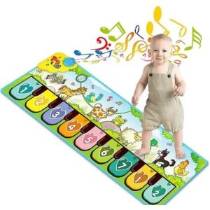 Állatos zenélő zongora szőnyeg gyerekeknek, állathangokkal és zongora billentyűkkel - Nonbrand Játék hangszer