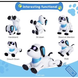 Câine robot interactiv dansator care arată diverse ipostaze și telecomandă - Nonbrand Jocuri interactive pentru copii