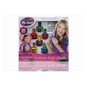 Fashion Rosse Neon Bright Fashion Hair Chalks, temporary hair color, 6 colors, hair chalk set, hair styling, hair accessories, kids hair chalk - Vanity Table, Makeup Set, Fragrance