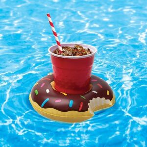 Inflatable Drink Holder, Donut Shaped Floating Cup Holder 131544075 - Drink Holder