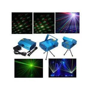 Party Light Laser Projector collage with accessories and light effects - Party Decoration