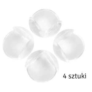 4 db Átlátszó Szilikon Sarokvédő - 3x3x3 cm - Bútorvédelem