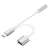 USB C - 3,5 mm-es fejhallgató adapter, töltés és hang, ezüst, Ak291b