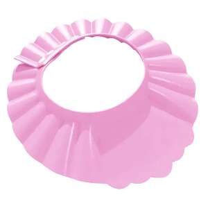 Rózsaszín baba zuhanyzó sapka hajmosáshoz, védi a szemet a víztől - Hajmosó karika és kancsó