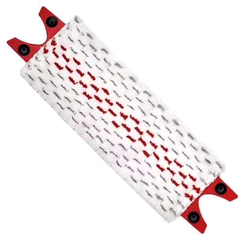 Mo10 lapos felmosóbetét, mikroszálas felmosófej, cserélhető felmosóbetét, lapos felmosókhoz, könnyen rögzíthető, mosható, piros és fehér