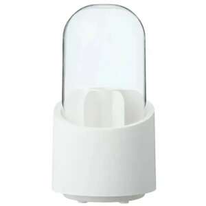 Fehér forgatható sminkecsettartó 6 rekesszel és átlátszó fedéllel - Kozmetikai rendszerező