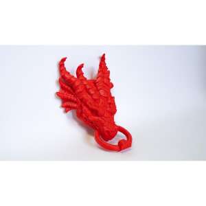 STLFLIX 3D Sárkány Kopogtató - Piros - 200x120x80mm