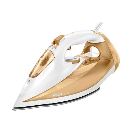 Philips Azur GC4552/00 Steam Iron, 2400W, SteamGlide Plus, Continuous Steam 45g/min, White/Silver