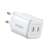 Szybka ładowarka UGREEN CD294 45W GaN z dwoma portami USB-C, biała