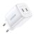 Adaptér Ugreen CD294, GaN, 2x USB-C, 45W, QC, PD, biely 105149604