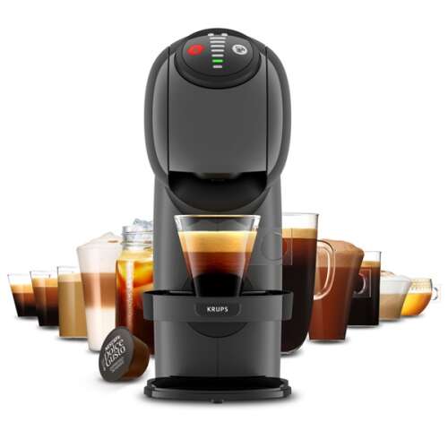 Krups KP243B10 NDG Genio S Anthracite Capsule Coffee Machine with different coffee drinks