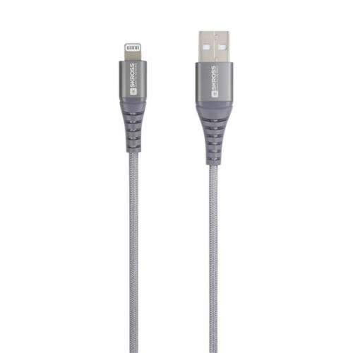 Kábel Skross, USB-C - Lightning, kovový oplet, 1,20 m, sivý 110589920