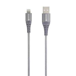 Skross Cable, USB-C - Lightning, Metal Braid, 1.20 m, Grey 110589920 - Data Cable