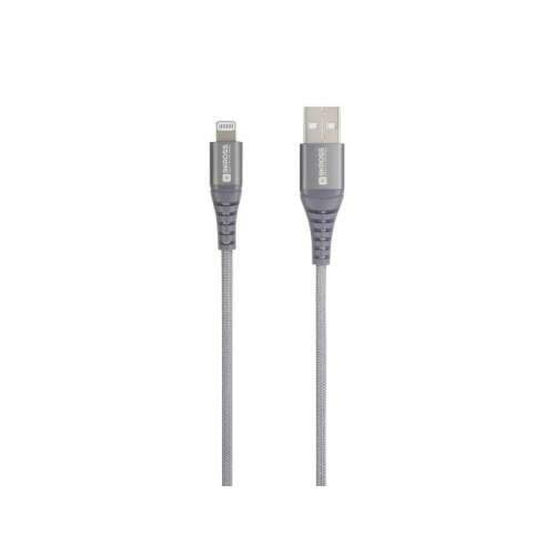 Kábel Skross Steel Line USB-C - Lightning, 2m, sivý