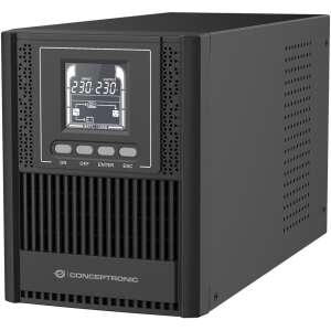 Conceptronic ZEUS52E1K 1 kVA UPS, online double conversion, 4 AC outlets, black - Uninterruptible Power Supplies (UPS)